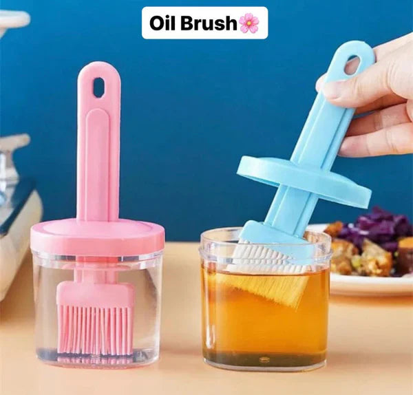 Silicone Oil Brush with Bottle – High Temperature Resistant, Easy Oil Dispensing