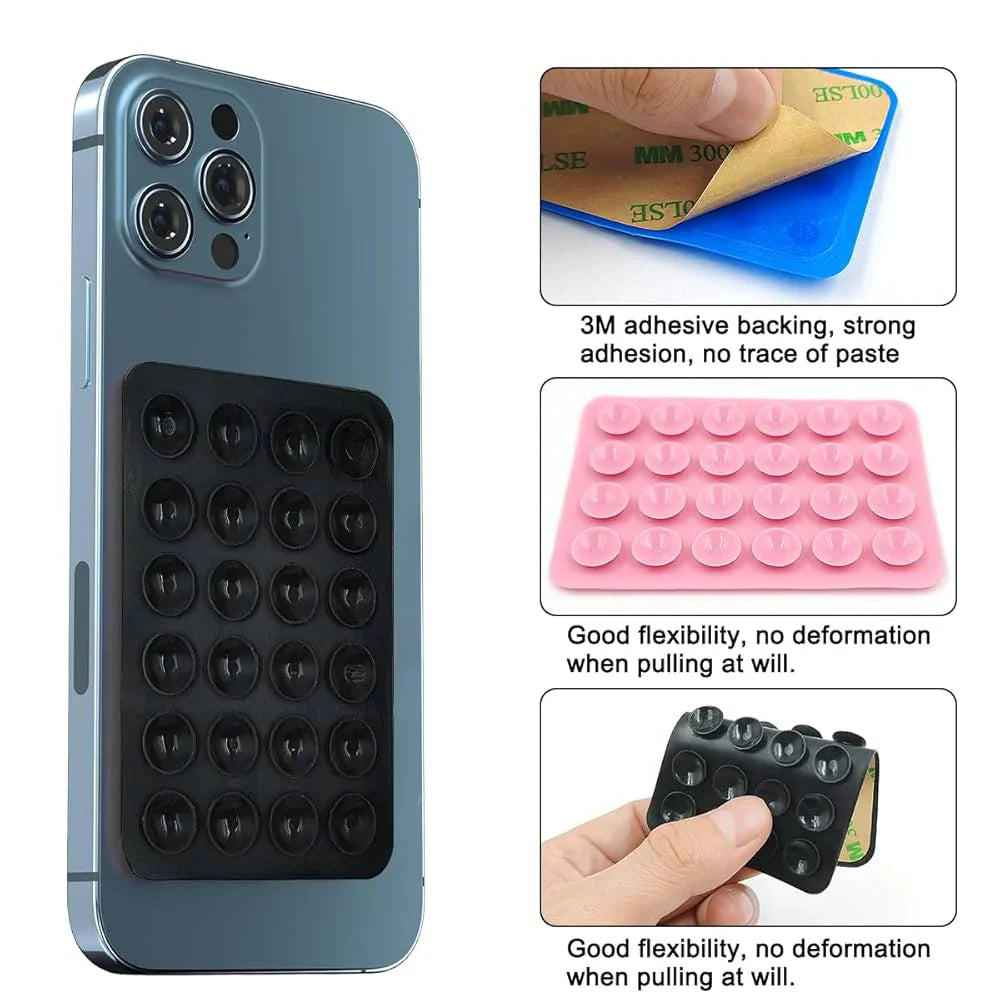 Premium Silicone Suction Cup Phone Holder – Anti-Fall Suction Pad for Mobile Phones & Tables