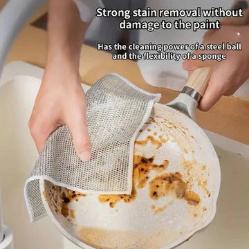 Steel Wire Dishwashing Cloth – Heavy Duty Scrubber for Pots & Pans