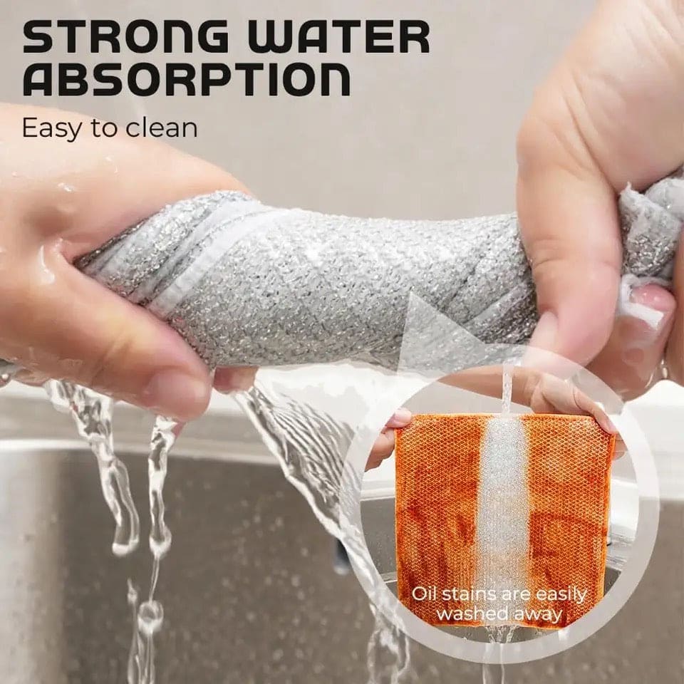 Steel Wire Dishwashing Cloth – Heavy Duty Scrubber for Pots & Pans