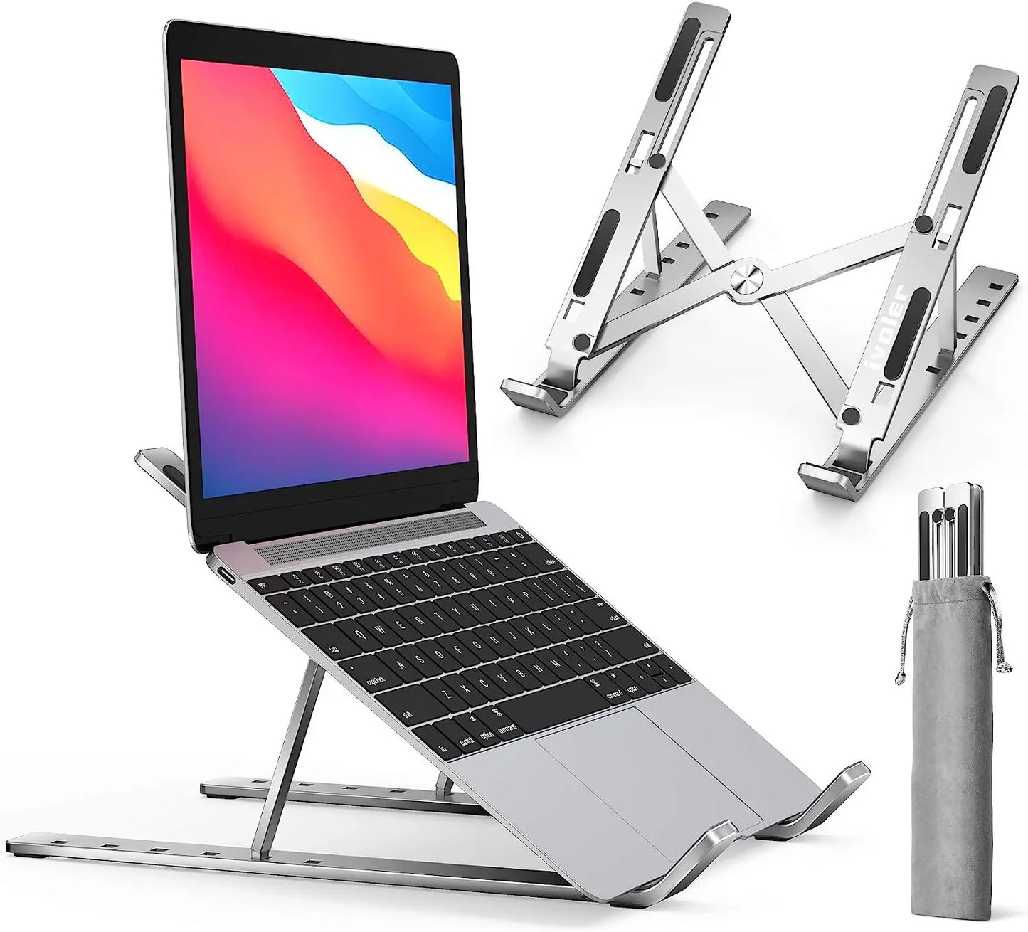 Laptop stand holding a 15.6 inch laptop