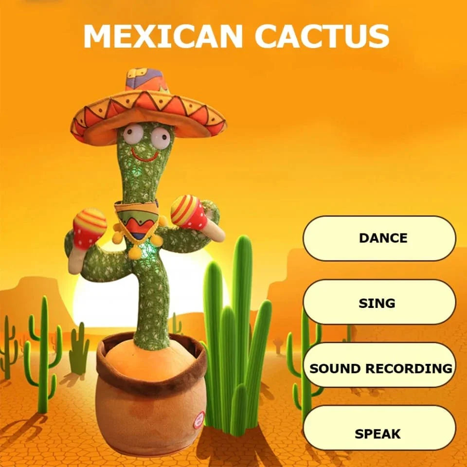 Lovely Talking Dancing Cactus Toy with lights and music