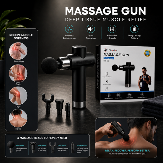 Deep Tissue Massage Gun – Handheld Muscle Massager for Recovery & Relaxation
