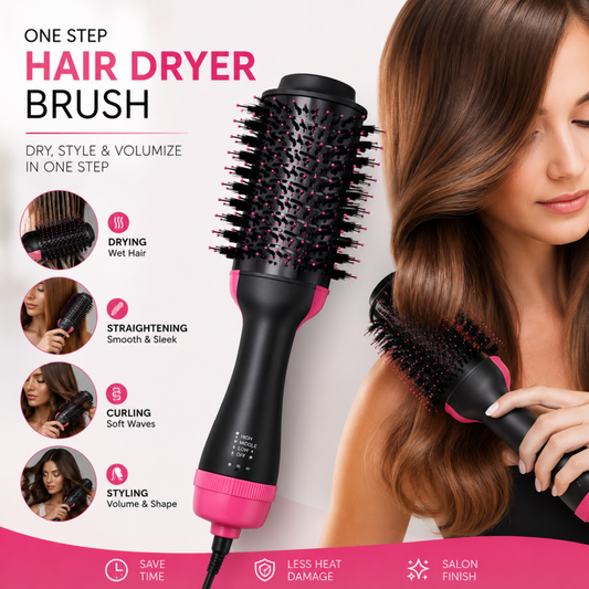 Premium One Step Hot Air Brush Hair Dryer and Volumizer for Salon Style Hair in Pakistan