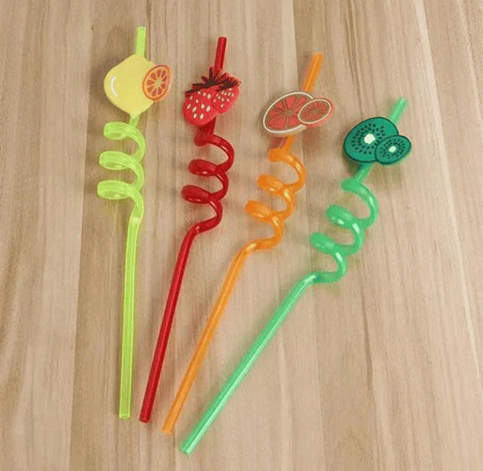 Pack of 4 Fruity Crazy Loop Straws in Pakistan1