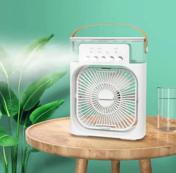 Portable Ice Cooler Mini Air Conditioner Fan – USB Mist Cooling Fan for Home, Office & Travel | Premium Quality