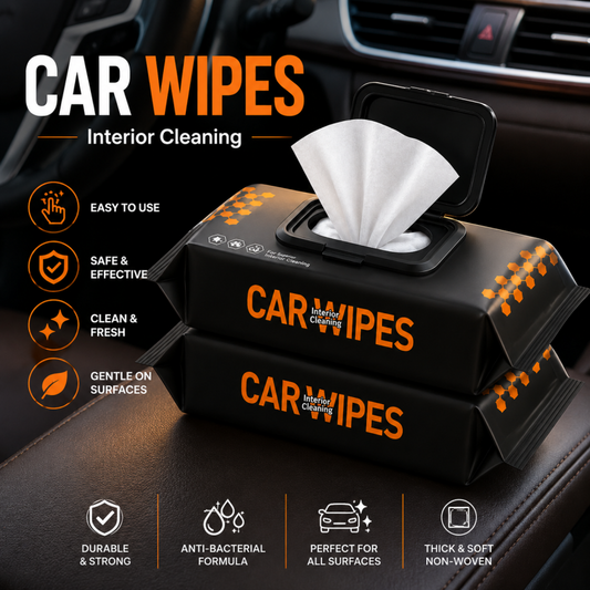 Premium 80pcs Dashboard Car Wipes, Dust Removal Vehicle Interior Cleaning Tissues