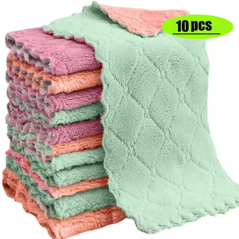 Super Cleaning Towel Pack of 10 – Premium Microfiber Super-Absorbent Reusable Cleaning Cloths