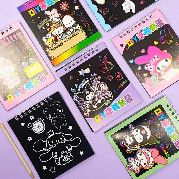 Sanrio Characters Scratch Painting Magic Book for Kids