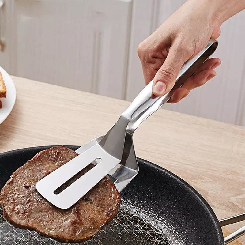 Stainless steel frying spatula and serving tong in Pakistan
