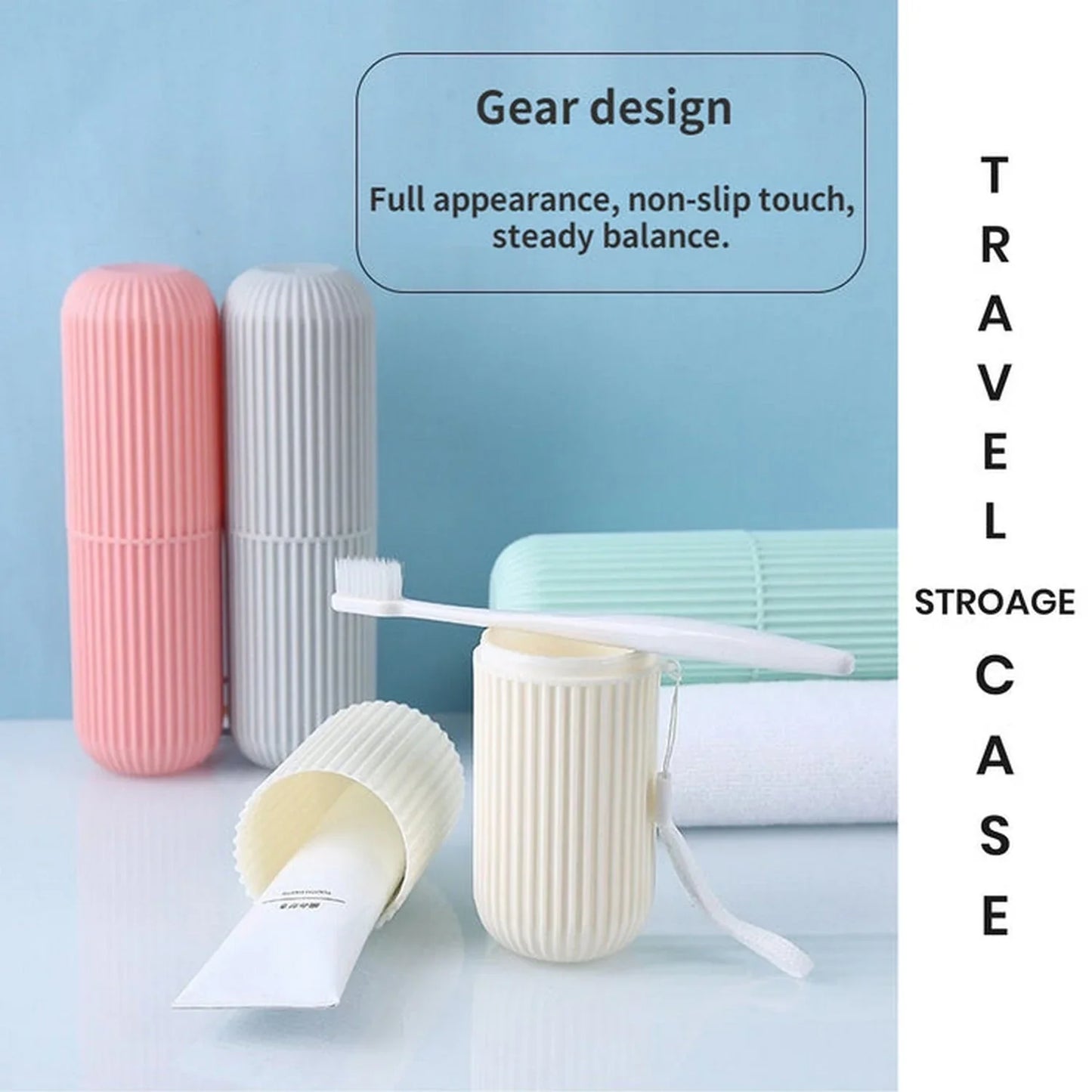 Travel Toothpaste & Toothbrush Holder – Large Size Portable Toothbrush Case Box for Travel & Home Use