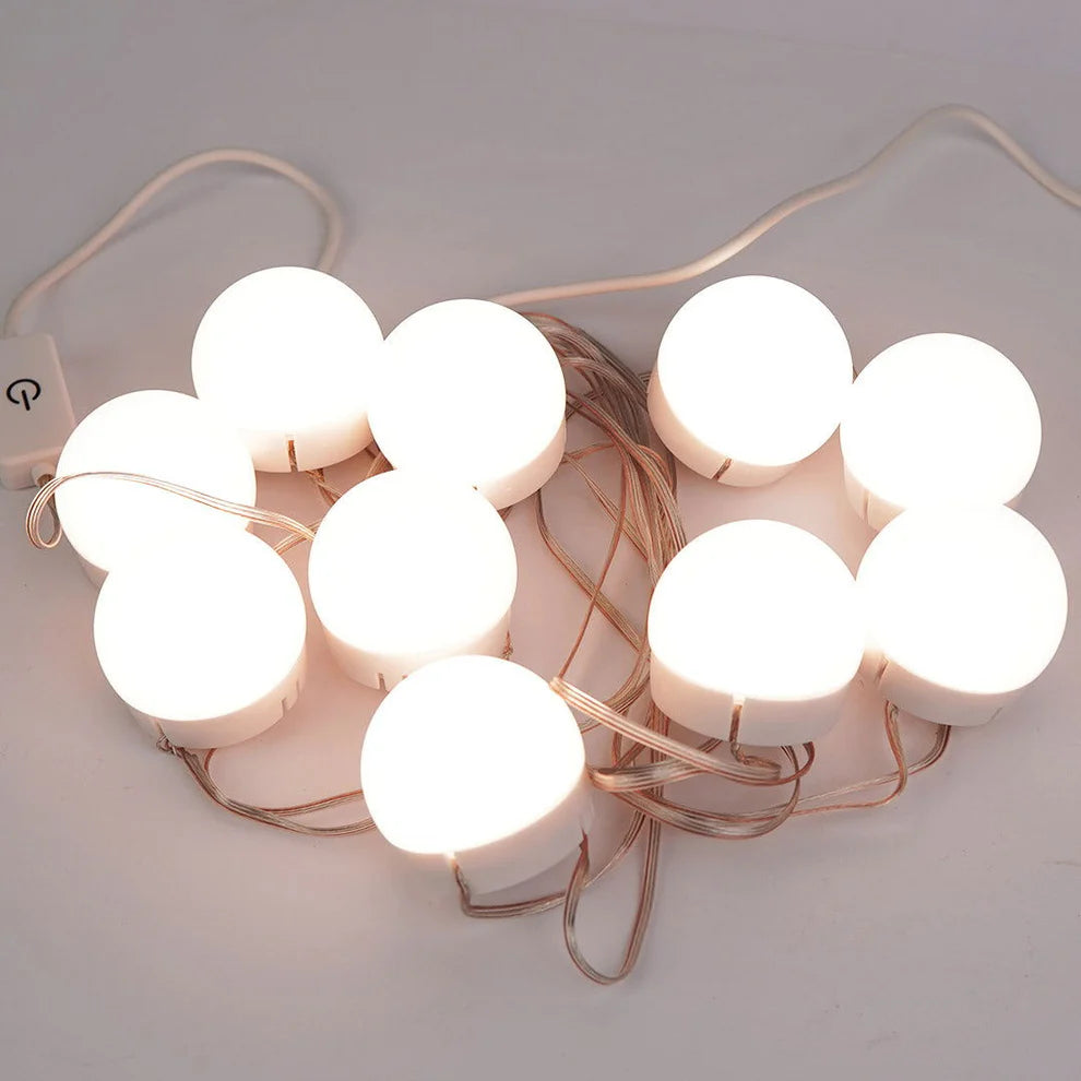 10 Bulb Vanity Mirror Light – USB Operated LED Makeup Lights with 3 Modes (Box Packed)