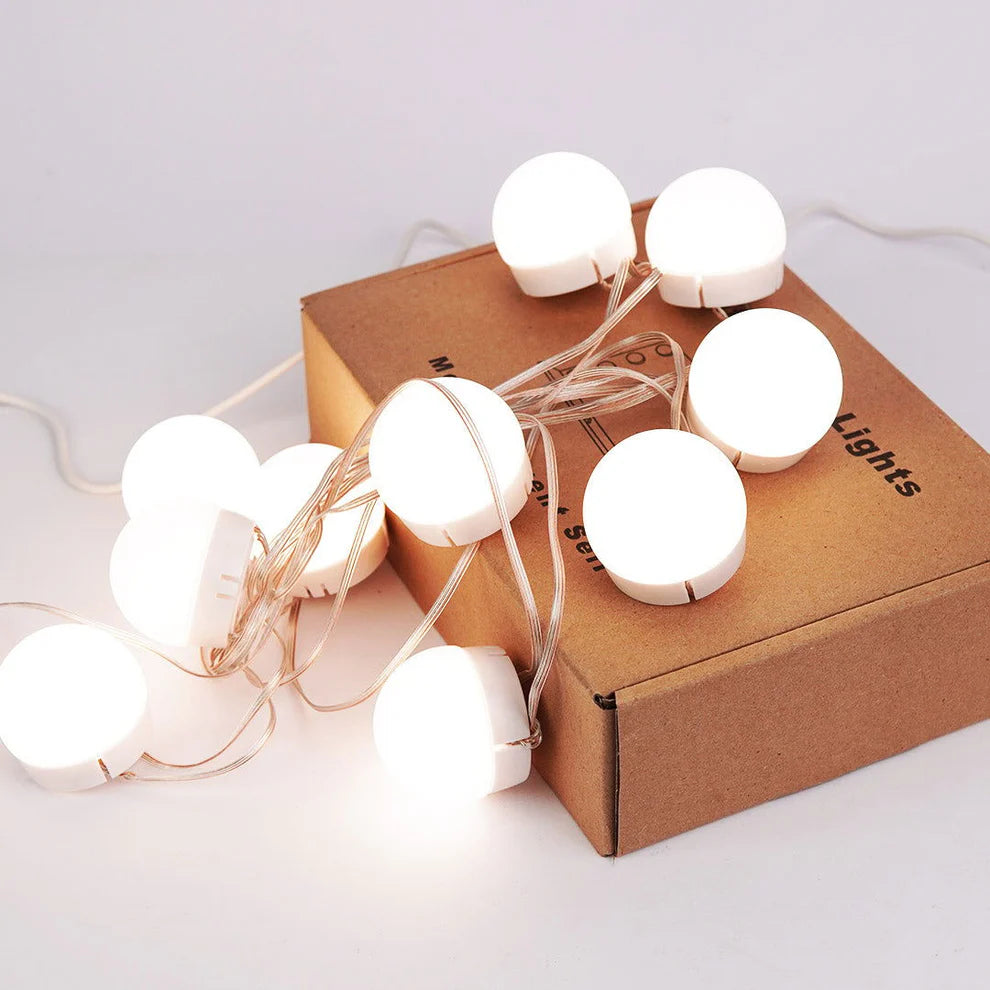 10 Bulb Vanity Mirror Light – USB Operated LED Makeup Lights with 3 Modes (Box Packed)