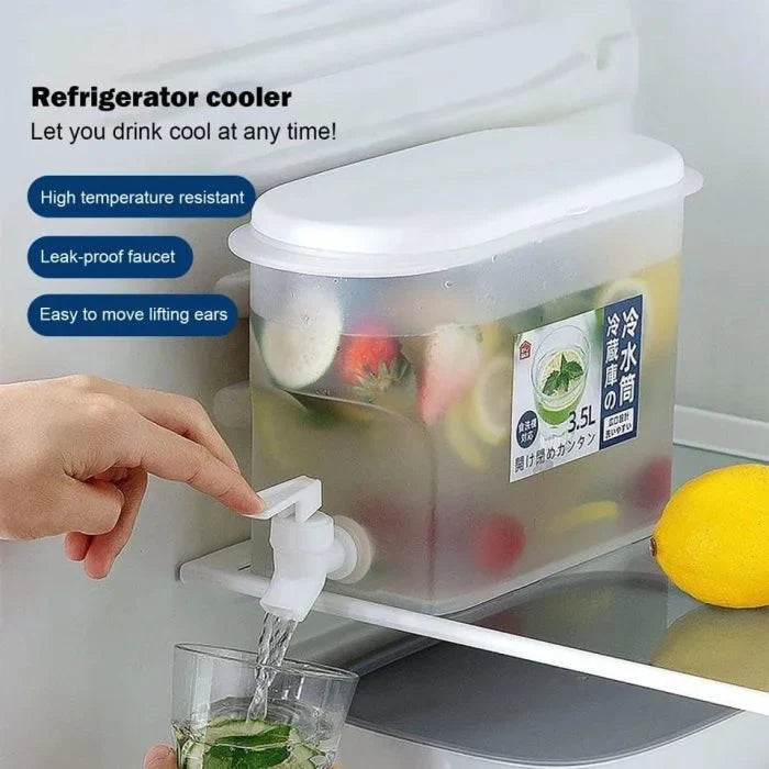 3.5L Beverage & Juice Dispenser – Large Capacity Cold Drink Container with Tap