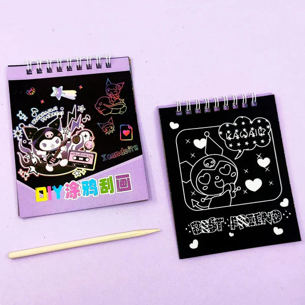 Sanrio Scratch Painting Magic Book – Creative Kids DIY Art Activity with Cartoon Characters