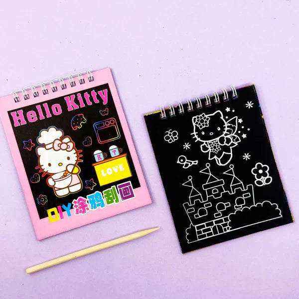 Sanrio Scratch Painting Magic Book – Creative Kids DIY Art Activity with Cartoon Characters