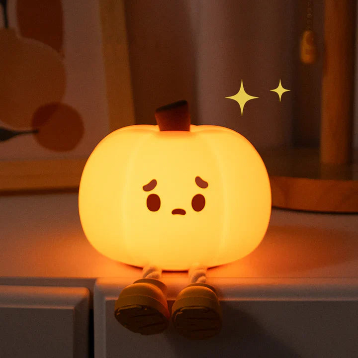 Pumpkin Silicone Pat Lamp – Relaxing Touch Light with Sleep Timer & 3 Brightness Levels