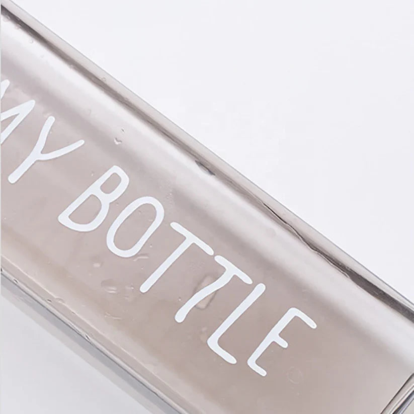 Square Design Plastic Water Bottle – Leakproof & Travel Friendly