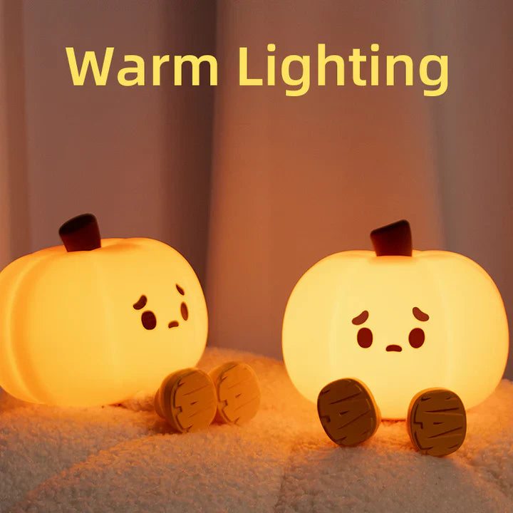 Pumpkin Silicone Pat Lamp – Relaxing Touch Light with Sleep Timer & 3 Brightness Levels