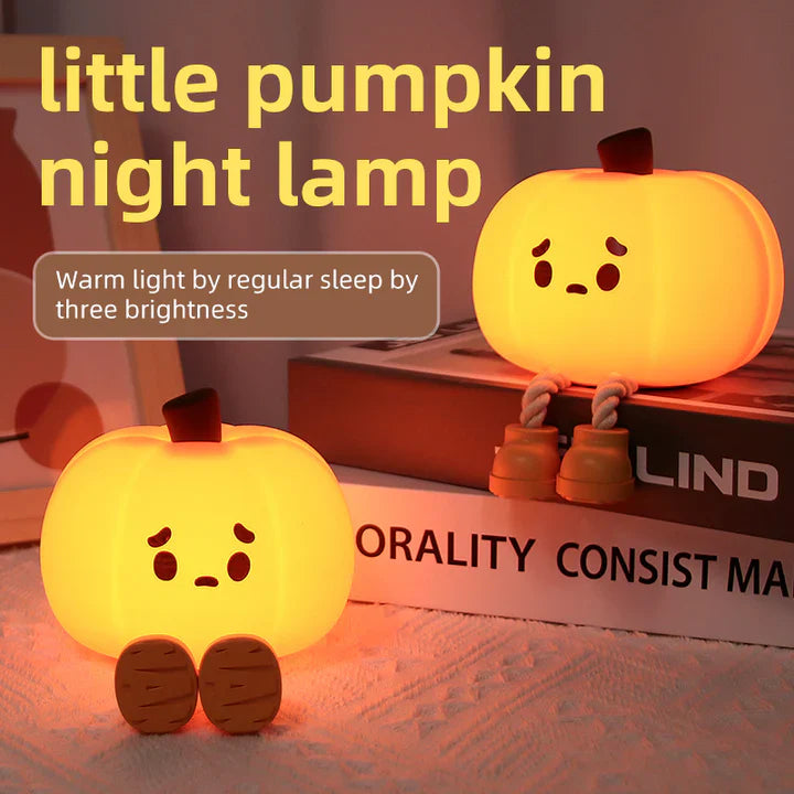 Pumpkin Silicone Pat Lamp – Relaxing Touch Light with Sleep Timer & 3 Brightness Levels