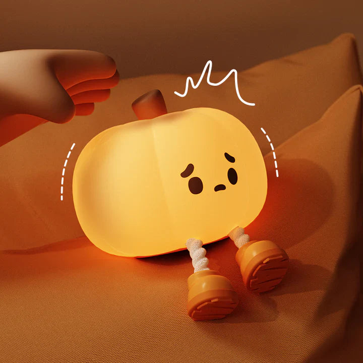 Pumpkin Silicone Pat Lamp – Relaxing Touch Light with Sleep Timer & 3 Brightness Levels