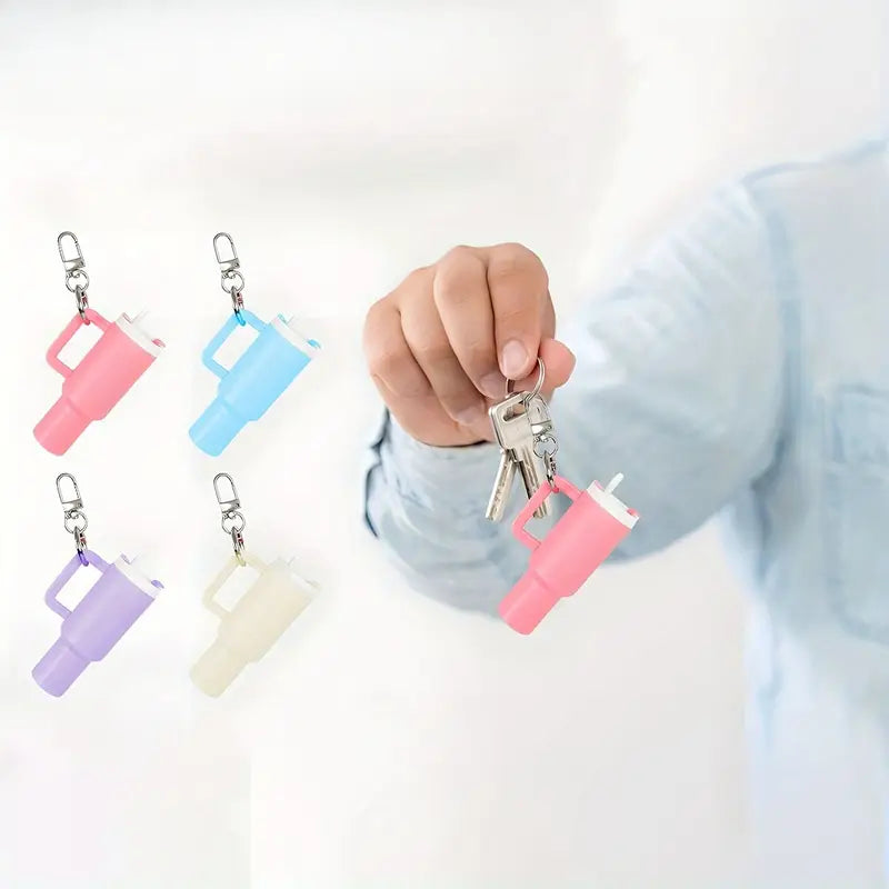 New Mini Stanley Keychain – Colorful Mini Tumbler Keychain for Handbags, Backpacks & Gifts
