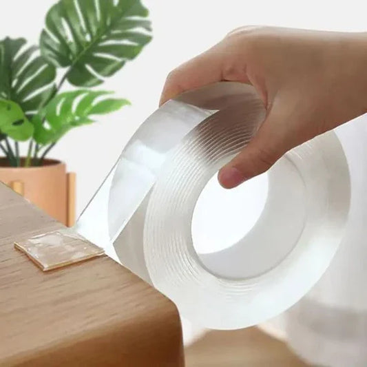 Nano Double Sided Tape – Transparent Washable Adhesive Nano Tape for Wall, Kitchen & Bathroom | Heavy Duty Multipurpose Tape in Pakistan