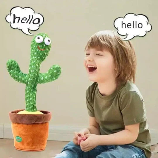 Lovely Talking Dancing Cactus Toy – Plush Recording, Singing & Twisting Kids Educational Toy