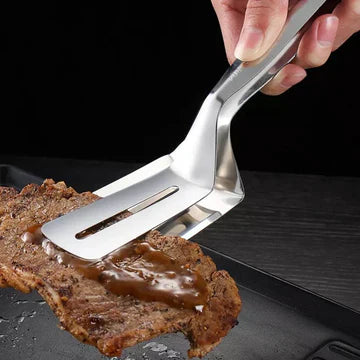 Stainless Steel Frying Spatula & Kitchen Serving Tong – Double-Sided Heat Resistant Cooking Tool