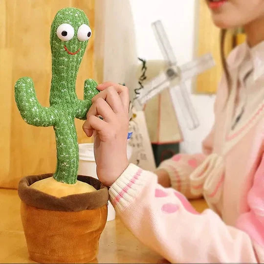 Lovely Talking Dancing Cactus Toy – Plush Recording, Singing & Twisting Kids Educational Toy