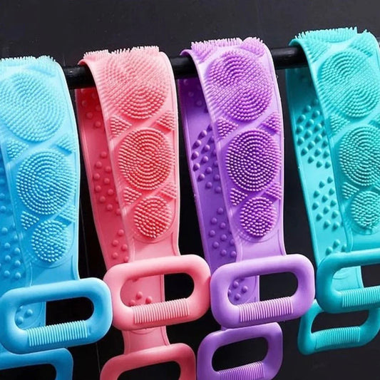 Silicone Back Scrubbing Belt – Double-Sided Exfoliating Body Scrubber