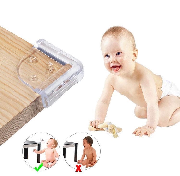 Set of 4 Baby Silicone Table Corner Protectors – Safety Bumper Guards