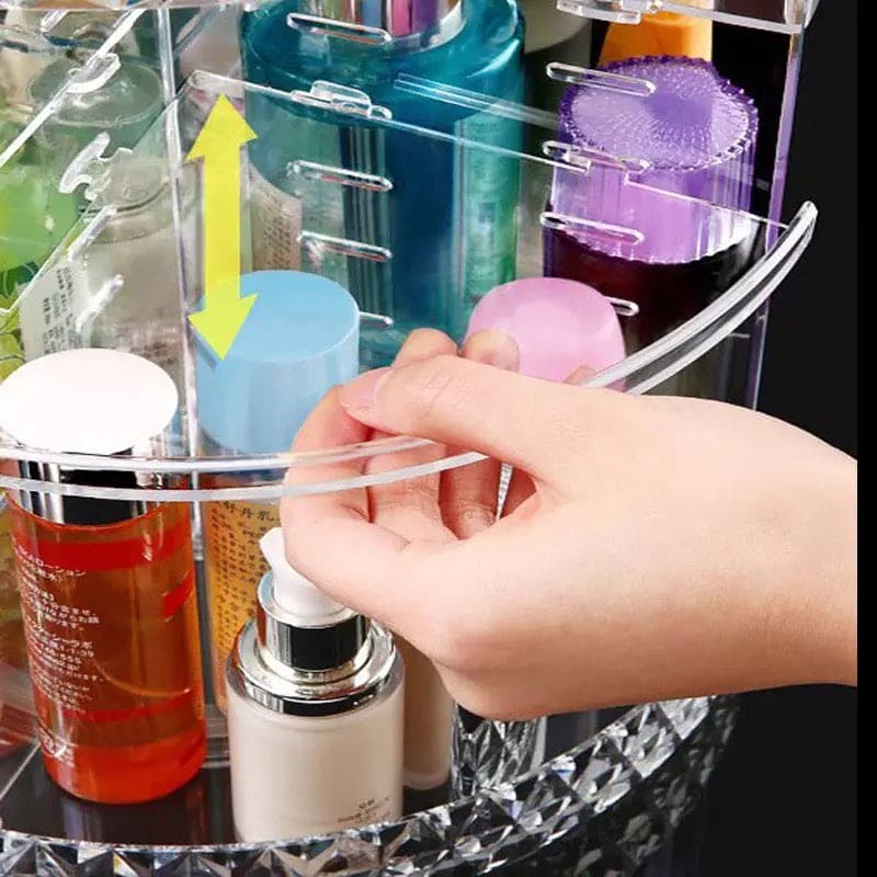 360° Rotating Makeup Organizer – Large Capacity Cosmetic & Jewellery Storage Stand
