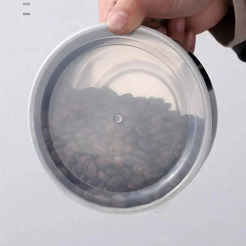 Set of 5 Stainless Steel Bowls with Lids – Multipurpose Storage & Serving