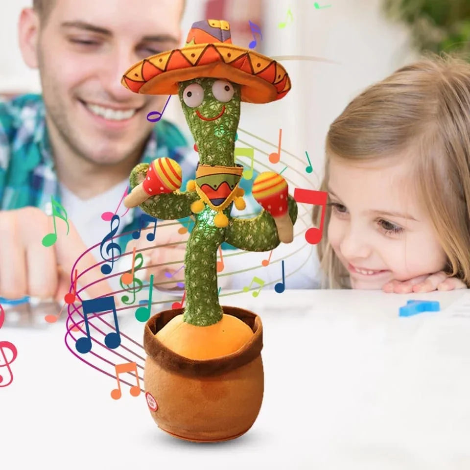 Lovely Talking Dancing Cactus Toy – Plush Recording, Singing & Twisting Kids Educational Toy