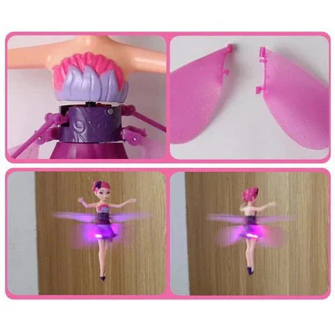 Flying Fairy Doll – Magical Princess Sky Dancer with Sensor & Hand Control, Light-Up Flying Doll for Kids