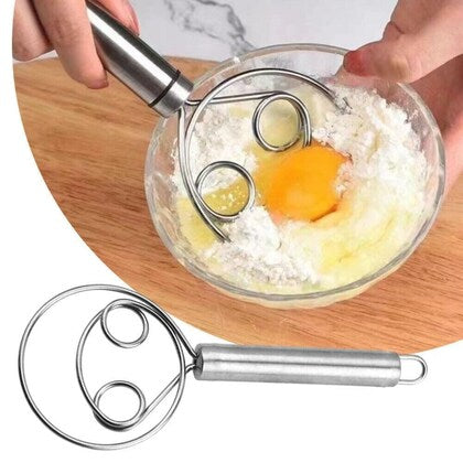 Dough Whisk Tool – Premium Stainless Steel Atta Maker Tool for Effortless Mixing at Home