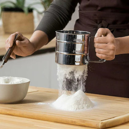 Stainless Steel Flour Sieve – Handheld Cup Strainer
