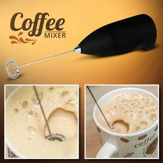 Milk frother in action