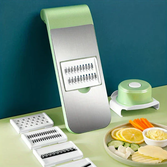 Premium 5 in 1 Stainless Steel Vegetable Cutter & Slicer – Multi-Purpose Kitchen Tool in Pakistan