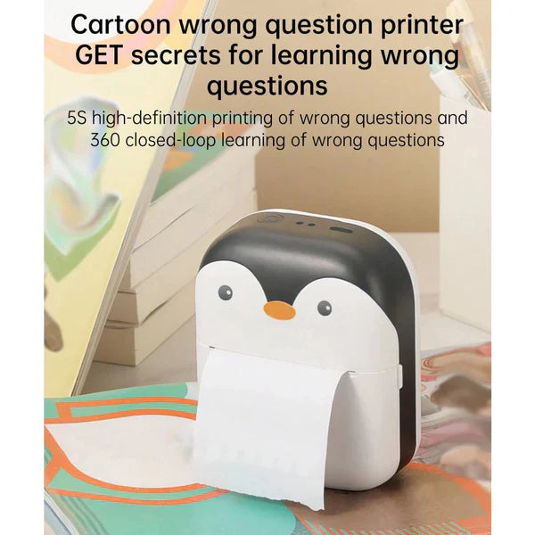 Penguin Portable Rechargeable Thermal Printer – Includes Free Roll of Thermal Paper